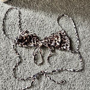 Leopard Print Bikini Top